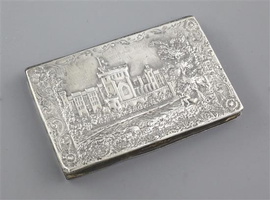 An early 19th century silver mounted double sided castle top aide memoire by Taylor & Perry, 81mm.